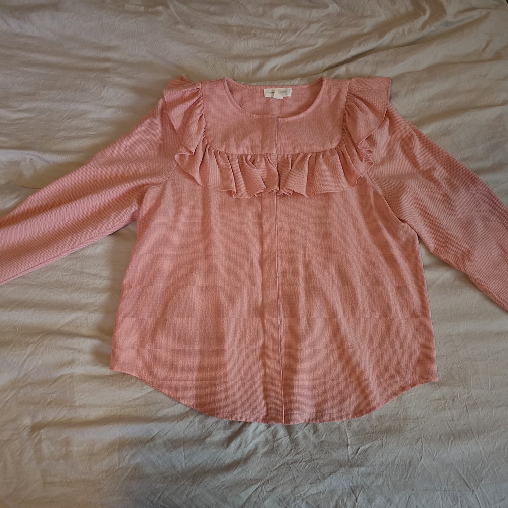 Treasure & Bond Coral Textured Blouse